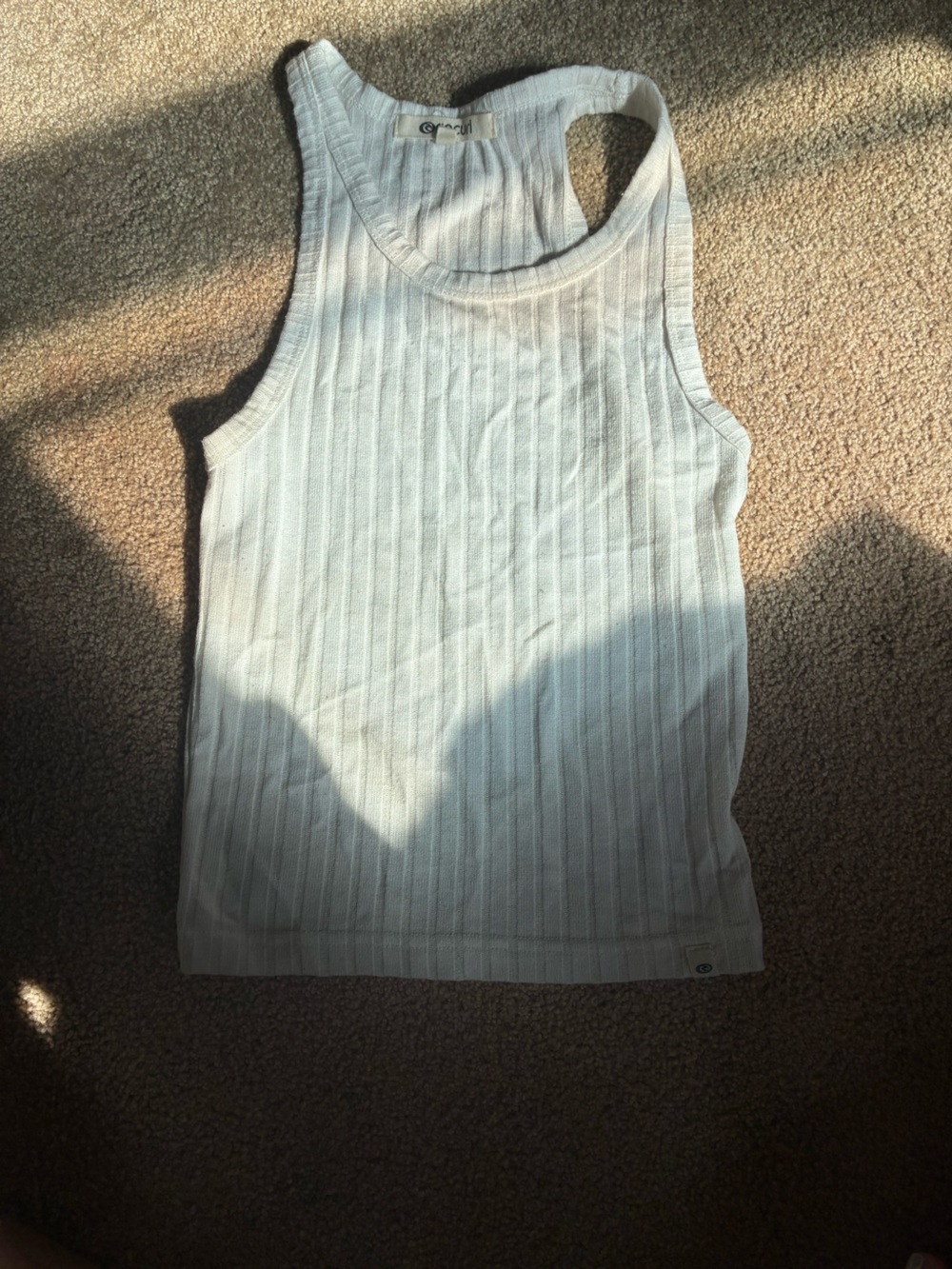 Rip Curl Cream Ribbed Tank Top